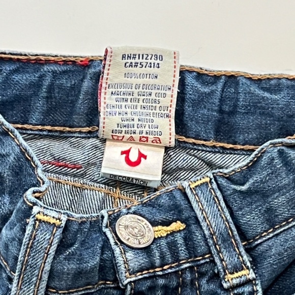 True Religion Baby Billy Blue Jeans Sz 12-18 Months Adjustable Waist Cotton - Picture 6 of 9